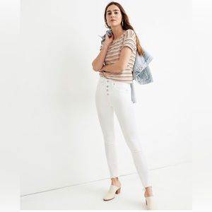 Madewell 10” High Rise Skinny in White | Size 25